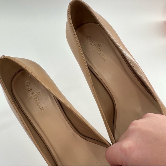 Cole Haan womens heels size 8 tan leather pointy toe stilettos - Picture 11 of 13